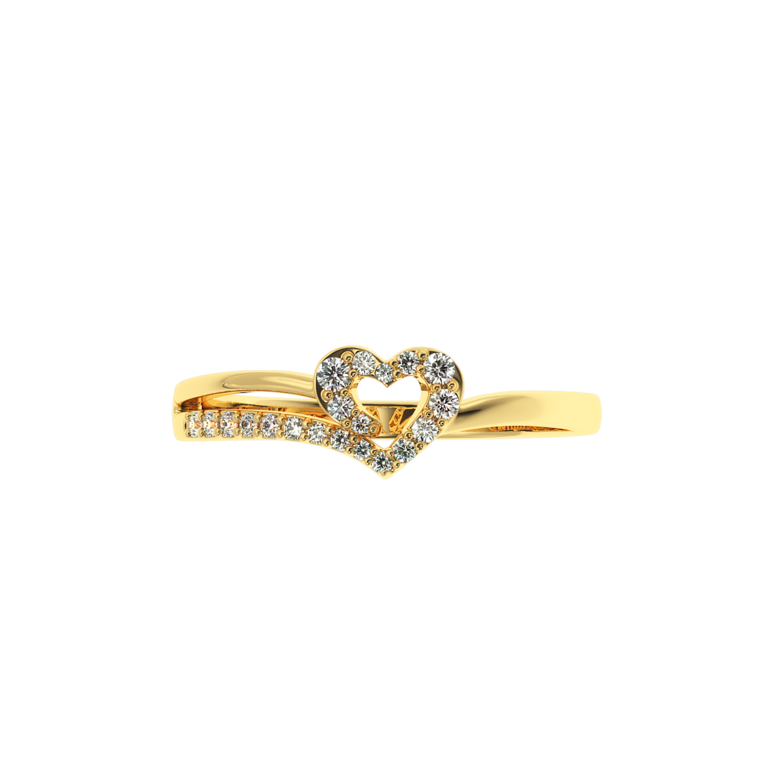 Buy Heart Wave Natural Diamond Ring | SolitaireKart